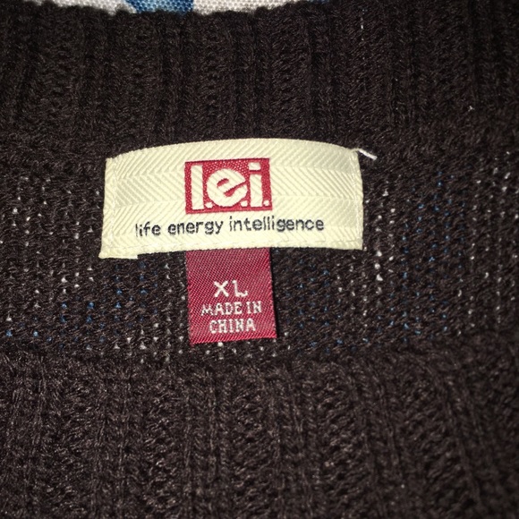 🍁SALE🍁 lei Brown Sweater Dress Size XL juniors - Picture 3 of 8